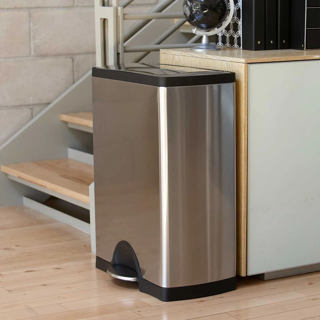 Kosz na śmieci 50l pedałowy Deluxe - stal FPP Simplehuman