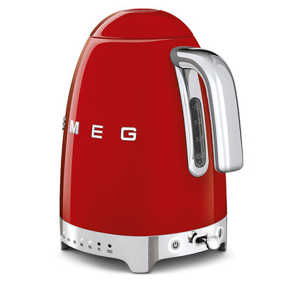 Smeg - Czajnik z regulacją Temp., Czerwony Klf04rdeu 50's Style