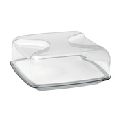 Quadrat. Cheese Dish Set: Tray, Cover, Chopping Board - Guzzini