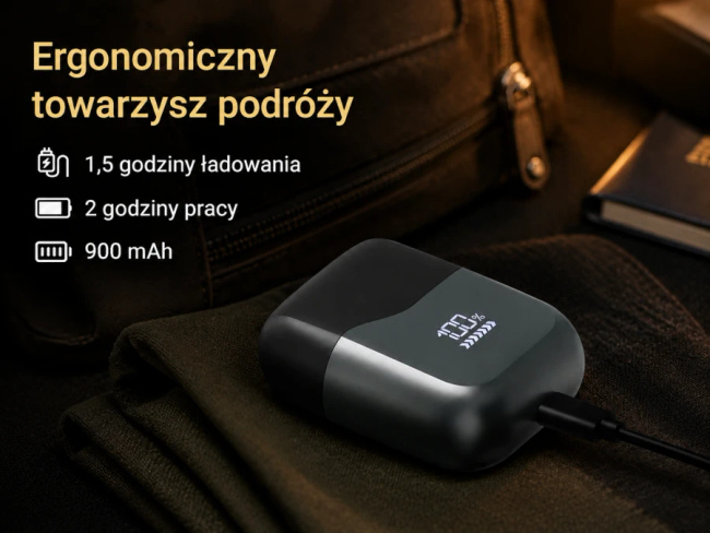 EXTRALINK Golarka do brody i głowy Shaver IPX7 900mAh wodoodporna akumulatorowa trymery męskie