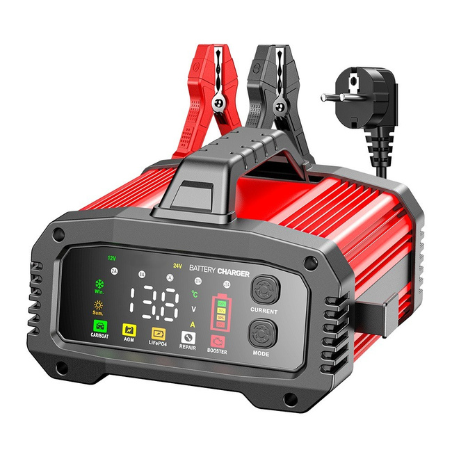 Extralink | Inteligentny prostownik samochodowy z trybem napraw Agm | 12V, 24V, 25A