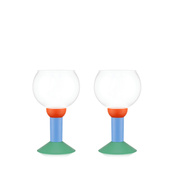 Kieliszki do wina Bodum Oktett MoMA 0,35 l, 2 sztuki, kolorowe nóżki