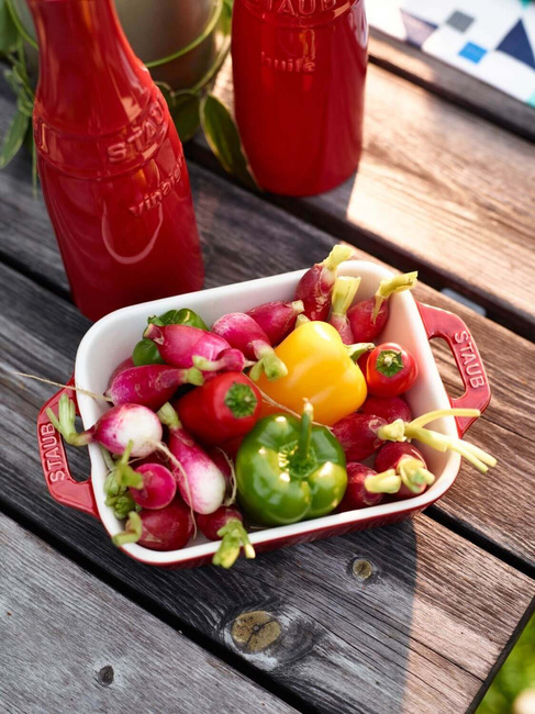 Staub Cooking Prostokątny Półmisek Ceramiczny 2.4 Ltr, Czerwony