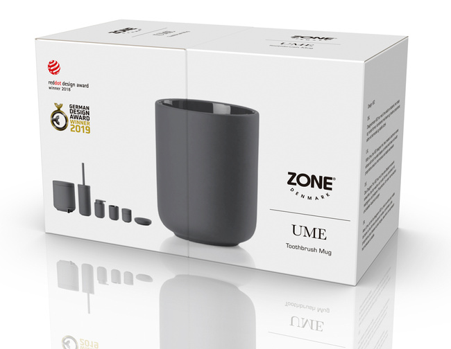 Kubek na szczoteczki do zębów Ume Grey 330398 - Zone Denmark