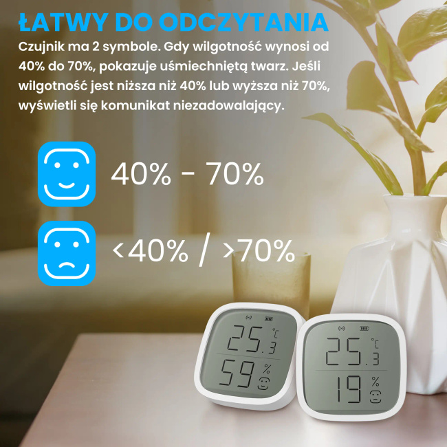 Extralink Smart Life Temperature And Humidity Sensor | Czujnik Temperatury I Wilgotności | Smart Home, Tuya