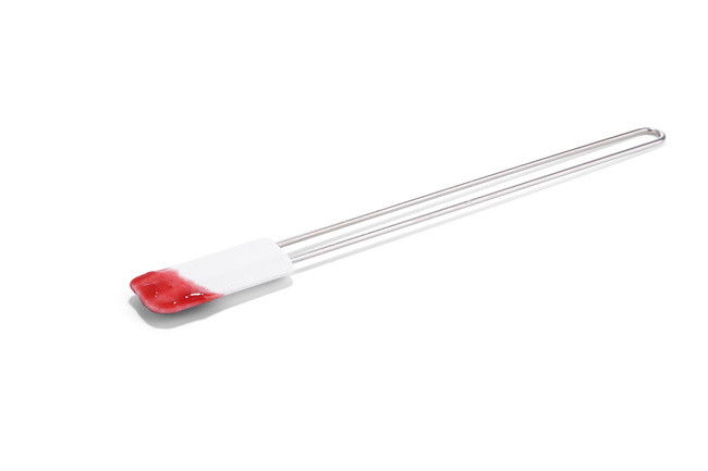 Silikonowa szpatułka biała 2,7x6x26 cm - Weis