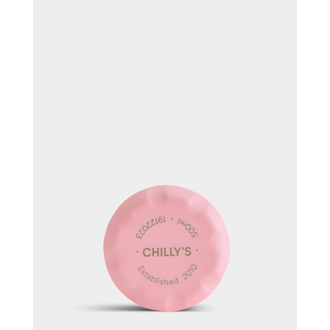 Termiczny kubek ze słomką Chillys | 500ml | Pastelowy róż Original - Chillys Bottles