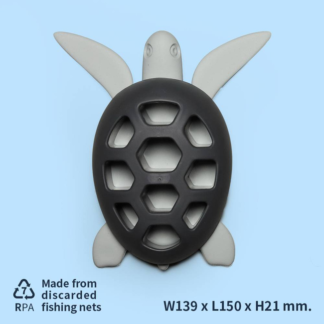 Podstawka na szczoteczki Qualy Save Turtle szara, w kształcie żółwia