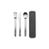 Zestaw sztućców Brabantia Make & Take w etui, 3 elementy, Dark Grey