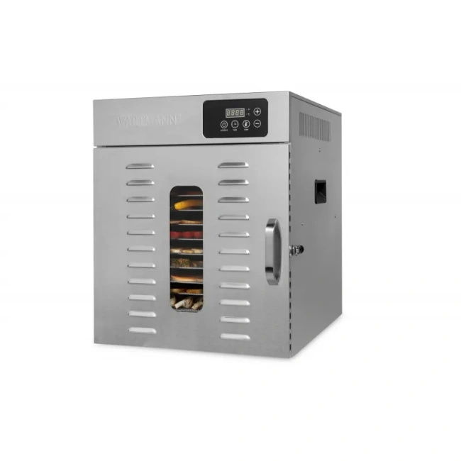 Dehydrator stalowy Wartmann GASTRO WM-1912DH – profesjonalna suszarka do żywności, 12 tac ze stali nierdzewnej, 90 l, 1000 W