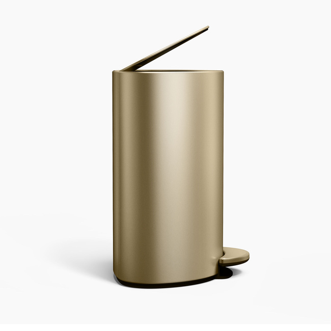 Kosz pedałowy Simplehuman CW2129, 6 l, półokrągły, matowe złoto