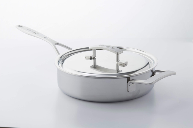 Demeyere Industry 5 Patelnia Głęboka 2h Z Pokrywką 24 Cm