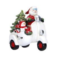 Św. Mikołaj Na Motorze Led 18Cm Merry Moments