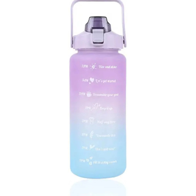 Butelka motywacyjna Extralink BUT-992 na wodę, 2000 ml, fioletowo błękitna