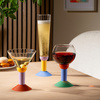 Kieliszki do szampana Bodum Oktett MoMA 0,3 l, 2 sztuki, kolorowe nóżki