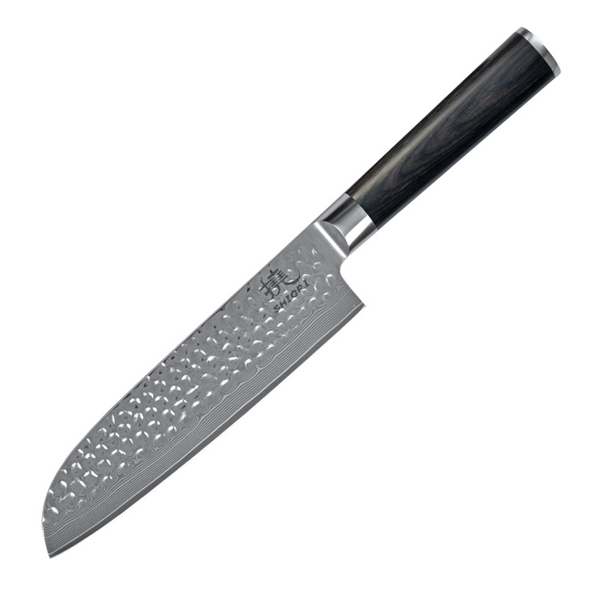 Shiori - 3-Set Kuri Murō + Santoku + Sifu - zestaw trzech noży ze stali Damasceńskiej