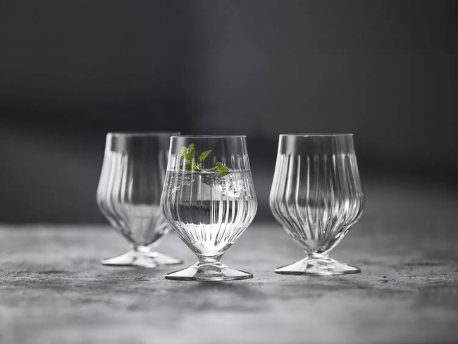 Szklanki do wody na nóżce Lyngby Glas Ane 400 ml, komplet 4 sztuk