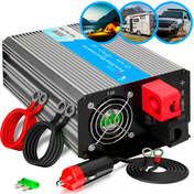 Przetwornica samochodowa Extralink OPIP-500W, czysty sinus, 12 V na 230 V, 500 W