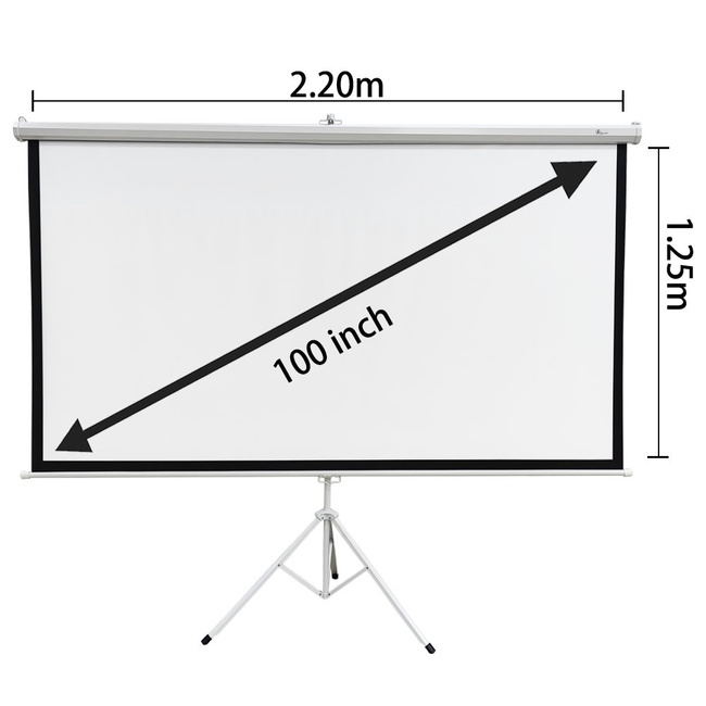 Ekran projekcyjny zwijany Extralink Projection Screen 100 cali, 16:9, stalowa obudowa