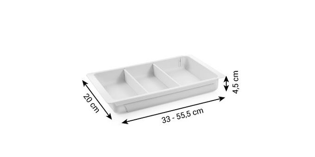 Regulowany organizer do szuflady Flexispace 330-555 mm - Tescoma