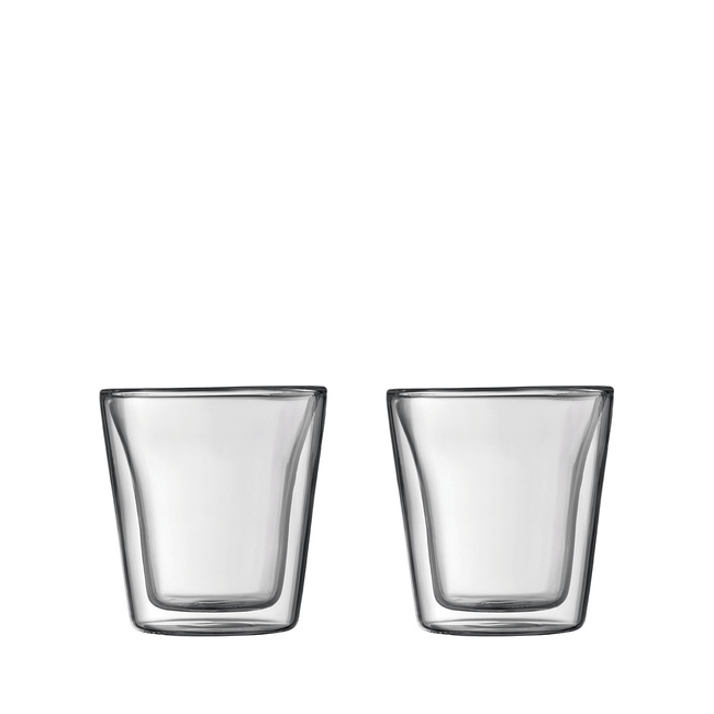 Szklanki z podwójną ścianką Canteen 100 ml 2 szt. transparent