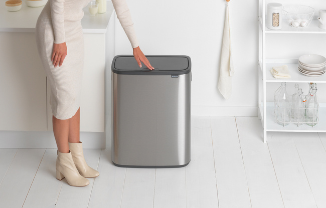 Kosz na śmieci Touch Bin BO 60l stal matowa - Brabantia