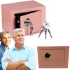 Extralink Home | Sejf domowy | Biurowy, skrytka na klucz, kasa pancerna, różowy, S-404