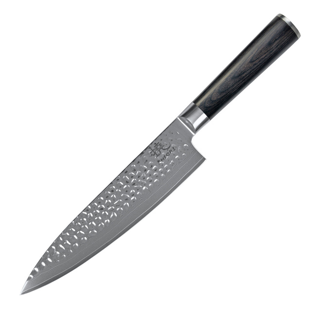 Shiori - 3-Set Kuri Murō + Santoku + Sifu - zestaw trzech noży ze stali Damasceńskiej