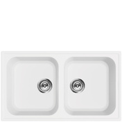 Smeg - Zlewozmywak Kompozytowy Rigae Lz862b Biały
