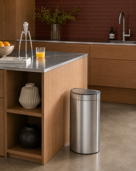 Kosz do segregacji Brabantia Touch Bin 33 l (23 + 10 l), szczotkowana stal