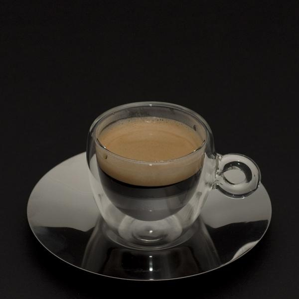 Filiżanki termiczne do espresso 2 szt. + podstawki - Luigi Bormioli