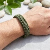 Bransoletka paracord Welde z gwizdkiem, wzór Green Camo, 22 cm