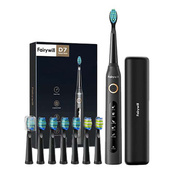Szczoteczka soniczna do zębów FairyWill FW-507 Plus z zestawem końcówek i etui Czarna