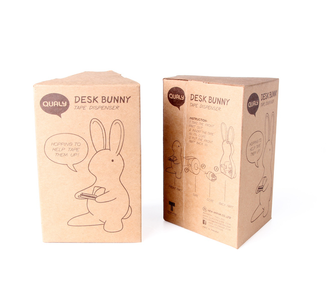 Podajnik taśmy Desk Bunny czarny - Qualy