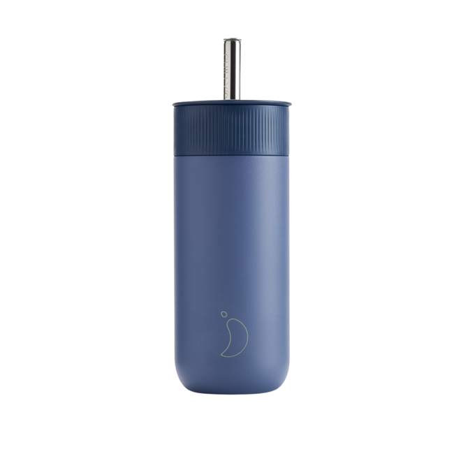 kubki termiczne z słomką 500 ml granatowe - Chilly's Bottles