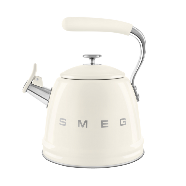 Smeg - Czajnik z gwizdkiem, kremowy 50's style Wkf01cr.