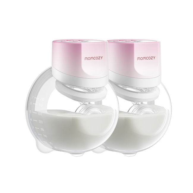 Momcozy S12 Pro Quick Pink Laktator muszlowy podwójny bezprzewodowy różowy Double Pack