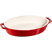 Owalny półmisek ceramiczny 1.1 ltr, czerwony - Staub