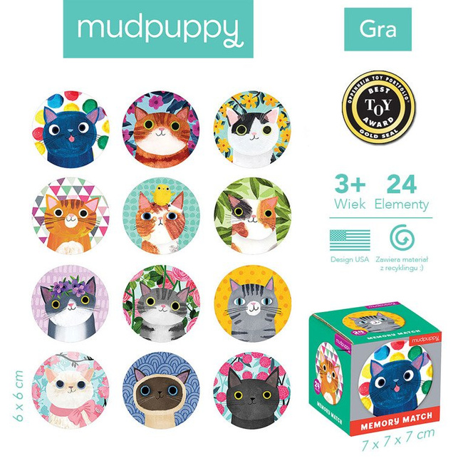 Mudpuppy Gra Mini Memory Koty