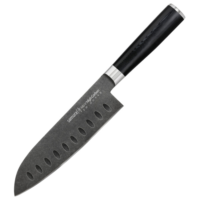 Samura Mo-V Stonewash Santoku Nóż Kuchenny 180mm - Wysokiej Jakości Japoński Nóż Szefa Kuchni