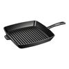 Staub Kwadratowa Żeliwna Patelania Grillowa 30 Cm, Czarny