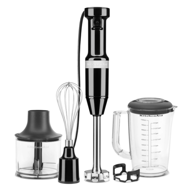 Blender ręczny z akcesoriami KitchenAid 5KHBV83EOB czarny
