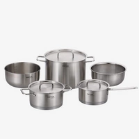 Happycall Metho Stainless Steel - Zestaw 8 elementowy garnków  ze stali nierdzewnej