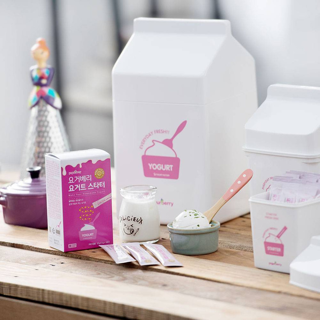 Jogurtownica YogurBerry do wytwarzania jogurtu - kolor różowy