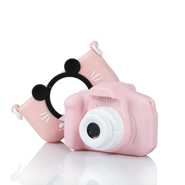 Extralink Kids Camera H31 Single Różowy Aparat Cyfrowy 1080p 30fps, Wyświetlacz 2.0"
