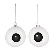 Zestaw dwóch ozdób świątecznych ze szkła dmuchanego - Carol Christmas Collection - Alessi