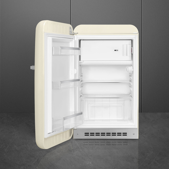 Smeg - Chłodziarko-zamrażarka, kremowy 50's style Fab10Lcr6 kremowy (chromowany uchwyt).