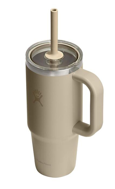 Kubek termiczny Hydro Flask Travel Tumbler 24 oz (710 ml) z uchwytem i słomką, Oat