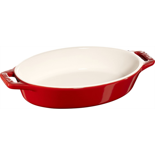 Staub cooking owalny półmisek ceramiczny 400 ml, czerwony