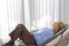 Mata masująca Shiatsu na fotel CozyShiatsu 113x40 18W | Nakładka z podgrzewaniem lędźwi i 4 żelowymi głowicami, szara